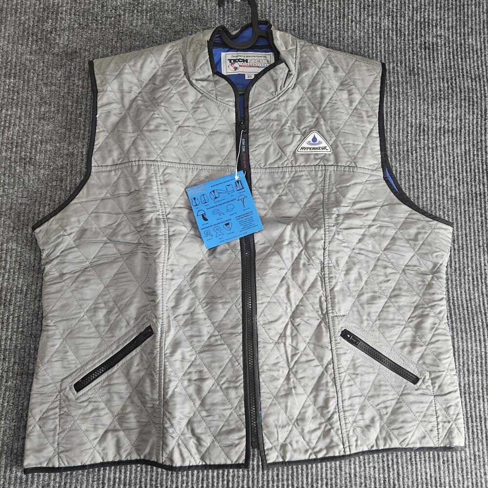 TechNiche HyperKewl Evaporative Cooling Vest Womens 2X Gray Deluxe Sport‎ Zip